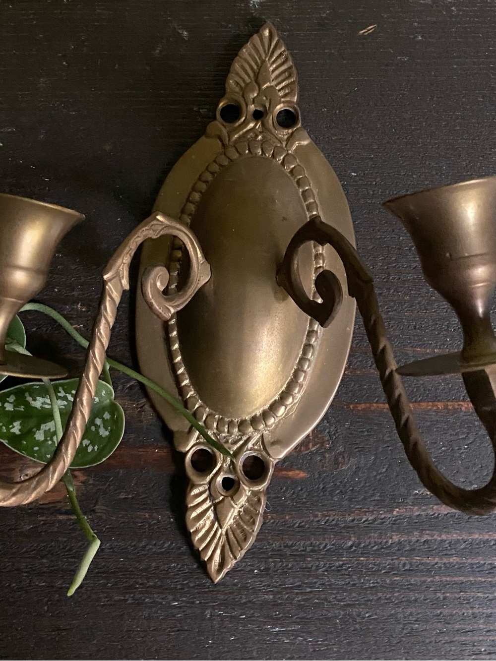 Antique-Style Brass Finish Wall Sconce - Brass
